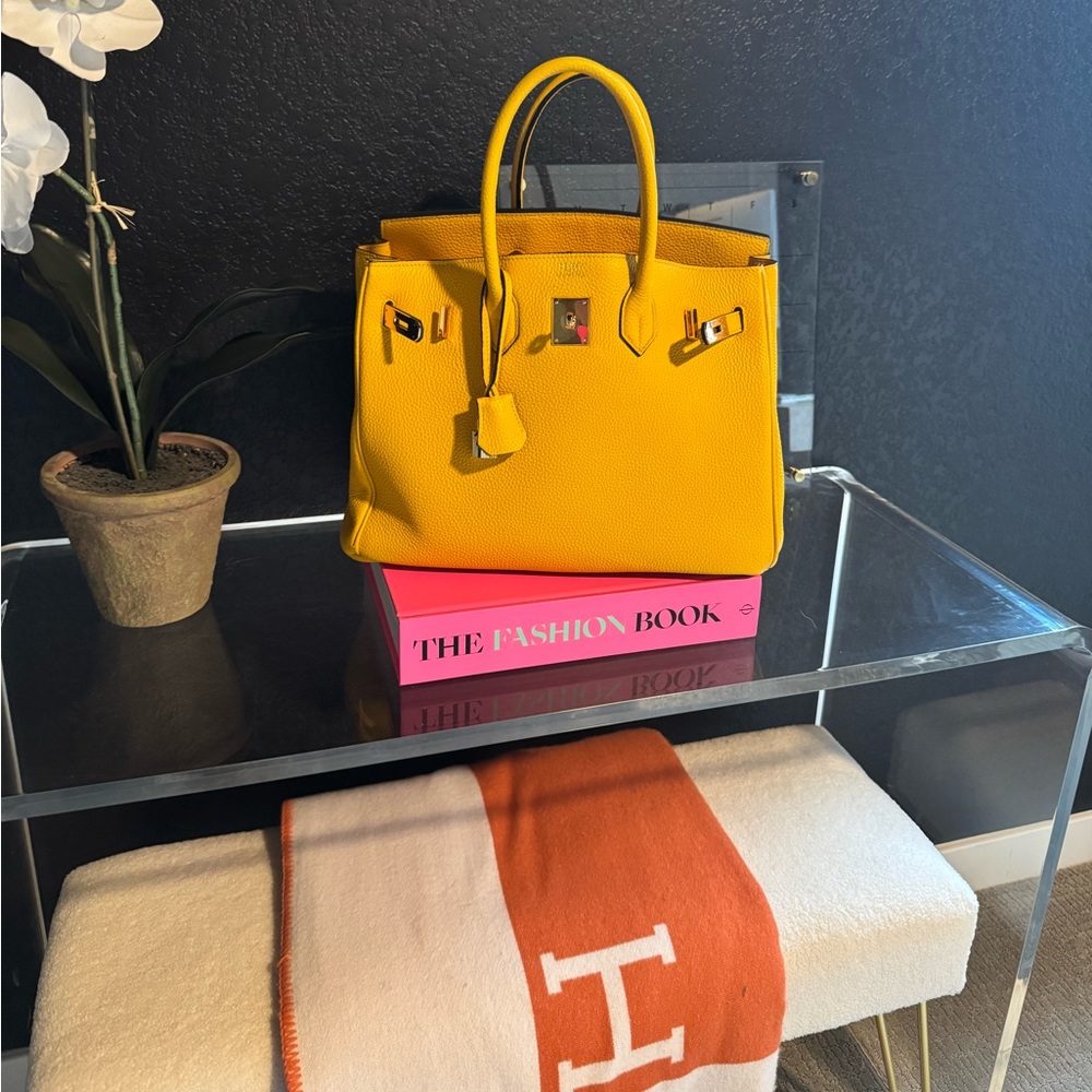 Yellow Wirkin Leather Handbag